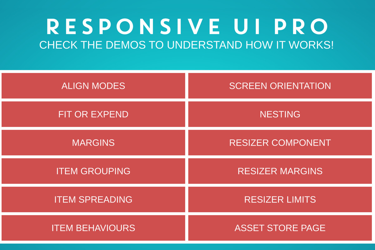 Responsive UI Pro, Unity asset screenshot 1